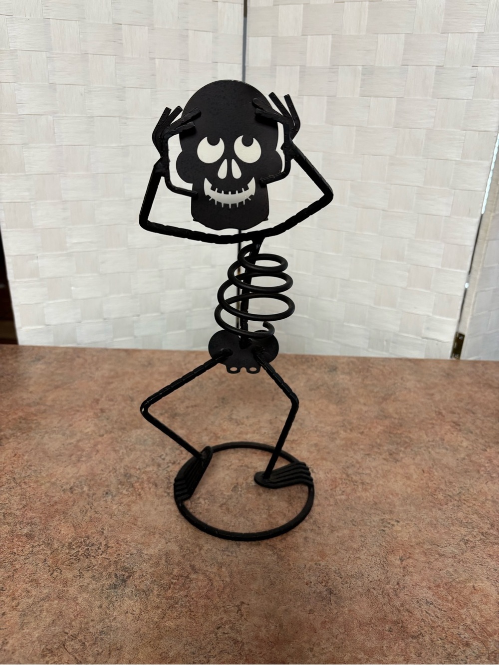 Vintage Retired PartyLite Mr. Bones candle holder Halloween- Fall